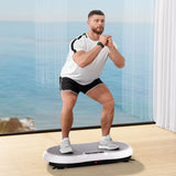 Centra Vibration Plate Train Exercise Machine White-1942353724534034438