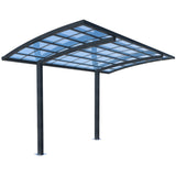 SHADE SHIELD Single Cantilever Carport 3.0m x 5.5m x 3.5m, Aluminium Alloy Frame, Polycarbonate Roof, Shelter for Car or Outdoor Living