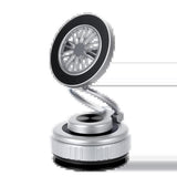 Silver Foldable Vacuum Suction Phone Stand for Navigation and Calls