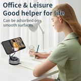 Silver Foldable Vacuum Suction Phone Stand for Navigation and Calls