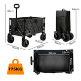 Lambu Folding Wagon Cart Black-1942353683169808386
