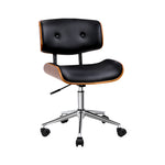 Artiss Wooden Office Chair Computer Desk Chairs Bentwood Fabric Seat