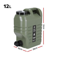 Weisshorn 12L Water Container Jerry Can Bucket Camping Outdoor Storage Tank