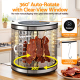 Devanti 8 Trays Food Dehydrator Stainless Steel Auto-Rotate 10 Programs 700W - Catching Deals