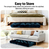 Artiss Floor Lounge Sofa Bed Flannel Fabric Navy
