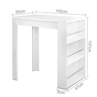 Artiss Bar Table Dining Storage Shelf Wine Rack Home Kitchen Office Desk