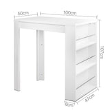 Artiss Bar Table Dining Storage Shelf Wine Rack Home Kitchen Office Desk