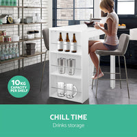 Artiss Bar Table Dining Storage Shelf Wine Rack Home Kitchen Office Desk