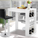 Artiss Bar Table Dining Storage Shelf Wine Rack Home Kitchen Office Desk