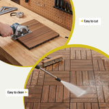 Gardeon 27PCS Wood Deck Tiles 30x30cm Interlocking Floor Tiles for Patio Balcony Garden