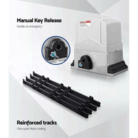 1200KG LockMaster Electric Sliding Gate Opener Automatic Motor Remote Rail 4M