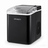 Devanti Ice Maker Machine Portable 12kg Countertop w/Self Cleaning 1.2L Black - Catching Deals