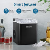 Devanti Ice Maker Machine Portable 12kg Countertop w/Self Cleaning 1.2L Black - Catching Deals