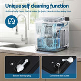 Devanti Ice Maker Machine Portable 12kg Countertop w/Self Cleaning 1.2L Black - Catching Deals