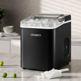 Devanti Ice Maker Machine Portable 12kg Countertop w/Self Cleaning 1.2L Black - Catching Deals