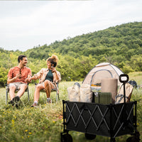 Lambu Folding Wagon Cart Black-1942353683169808390