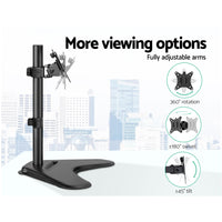 Artiss Monitor Arm Stand Single Black 360° rotary VESA plate
