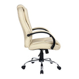 Executive Office Chair Computer Gaming High Black Chairs PU Leather Tilt Beige