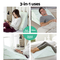 2x Memory Foam Wedge Pillow Cushion Neck Back Leg Comfort Support Anti-microbial