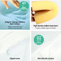 Memory Foam Wedge Pillow Cushion Neck Back Leg Comfort Support Anti-microbial