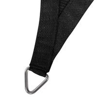 5x5x5m Instahut Shade Sail Triangle 280GSM 98% Black Shade Cloth
