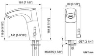Bathroom Sink Automatic Sensor Control Tap Hands Free Public Water Mixer Faucet