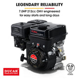 BAUMR-AG 125kg 450x630mm 7HP Plate Compactor, 32kN Vibratory Compaction, Wheel Kit, Protective Paver Pad, Commercial-Grade