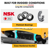 BAUMR-AG 125kg 450x630mm 7HP Plate Compactor, 32kN Vibratory Compaction, Wheel Kit, Protective Paver Pad, Commercial-Grade