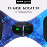 BULLET SX-2000 Hoverboard Scooter, 500W Brushless, Superior Self Balancing System, UL Certified, LED Lights, Blue Galaxy