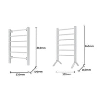 Pronti Heated Towel Rack Electric Bathroom Towel Rails Warmer 100w - Silver