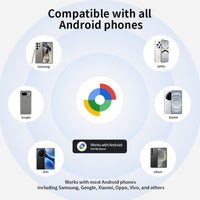 Black Android Tracker - Google Find My Device Compatible Luggage and Pet Tracker