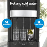 Devanti 3 Taps Water Cooler Dispenser Bottom Loading Dispenser Chiller Filter Purifier