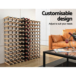 Artiss 120 Bottle Timber Wine Rack Wooden Storage Wall Racks Holders Cellar Black