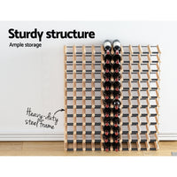Artiss 120 Bottle Timber Wine Rack Wooden Storage Wall Racks Holders Cellar Black