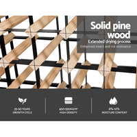 Artiss 120 Bottle Timber Wine Rack Wooden Storage Wall Racks Holders Cellar Black