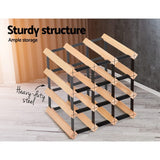 Artiss 12 Bottle Timber Wine Rack Wooden Storage System Cellar Organiser Stand