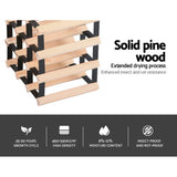 Artiss 12 Bottle Timber Wine Rack Wooden Storage System Cellar Organiser Stand