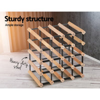 Artiss 20 Bottle Timber Wine Rack Wooden Storage System Cellar Organiser Stand