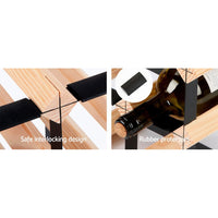 Artiss 42 Bottle Timber Wine Rack Wooden Storage System Cellar Organiser Stand