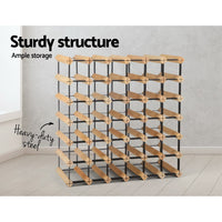 Artiss 42 Bottle Timber Wine Rack Wooden Storage System Cellar Organiser Stand