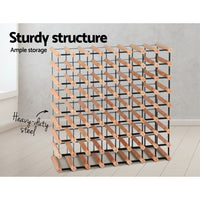 Artiss 72 Bottle Timber Wine Rack Wooden Storage System Cellar Organiser Stand