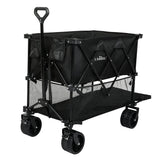 Lambu Folding Wagon Cart Double Shelves-1942353683513741312