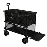 Lambu Folding Wagon Cart Double Shelves-1942353683513741313