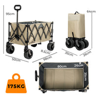Lambu Folding Wagon Cart Khaki-1942353683341774850