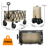 Lambu Folding Wagon Cart Khaki-1942353683341774850