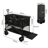 Lambu Folding Wagon Cart Double Shelves-1942353683513741314