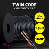 2.5MM Electrical Cable Twin Core Extension Wire 30M Car Solar Panel 450V