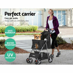 Pet Stroller Dog Cat Cage Carrier Travel Pushchair Foldable Pram