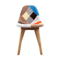 2 x Artiss Retro Replica DSW Dining Chairs Cafe Chair Kitchen Multi Color Fabric - Catching Deals