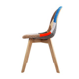2 x Artiss Retro Replica DSW Dining Chairs Cafe Chair Kitchen Multi Color Fabric - Catching Deals